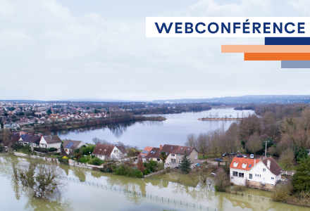 vue aérienne d'un territoire inondé